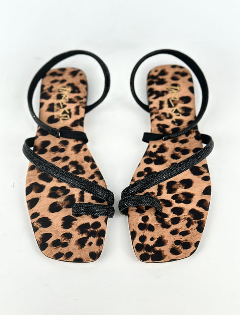 OLGA LEOPAR  DÜZ SANDALET